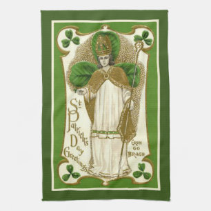 Linge De Cuisine Shamrocks religieux de bénédiction irlandaise de