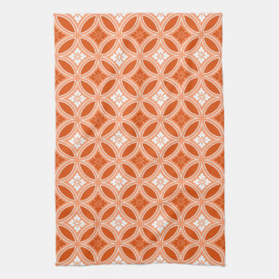 Linge De Cuisine Shippo avec Motif Fleur, Mandarin Orange 
