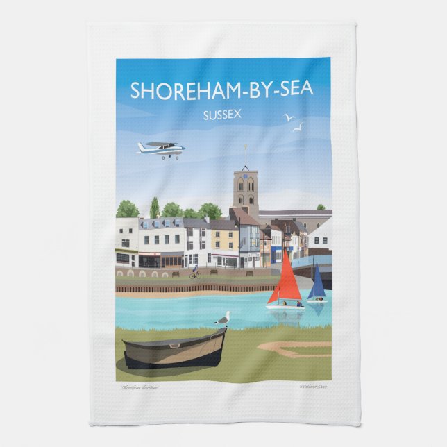 Linge De Cuisine Shoreham by Sea Tea Towel (Vertical)