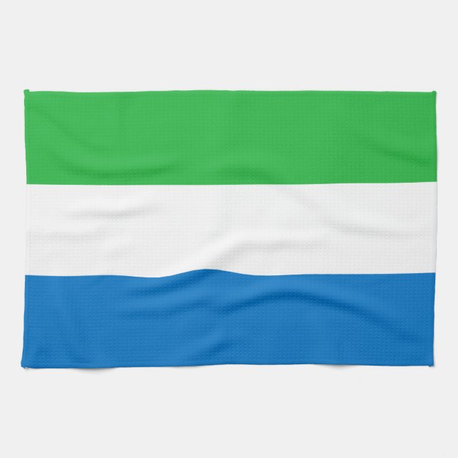 Linge De Cuisine Sierra Leone Flag (Horizontal)