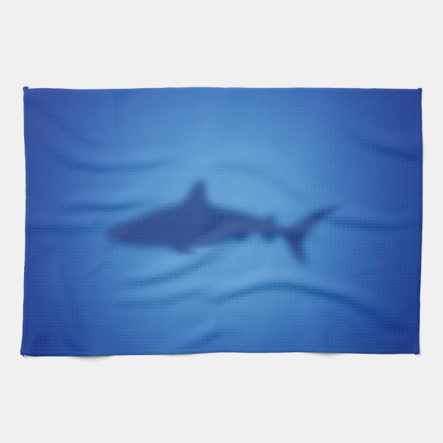 Linge De Cuisine Silhouette de requin (Horizontal)