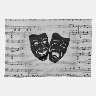 Linge De Cuisine Silver Art unit les masques de théâtre