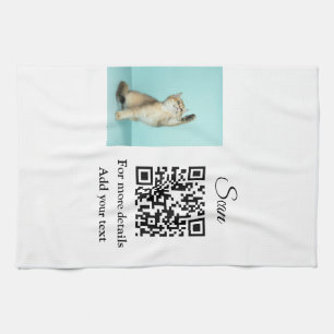 Linge De Cuisine Simple animal name details QR code add text photo