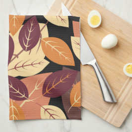 Linge De Cuisine Simple automne laisse foncé