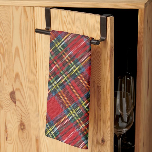 Linge De Cuisine Simple Buffalo Plaid Red Tartan écossais Motif (Pliage en tiers)