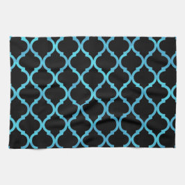Linge De Cuisine Simple Elégant Moderne Bleu Motif marocain |
