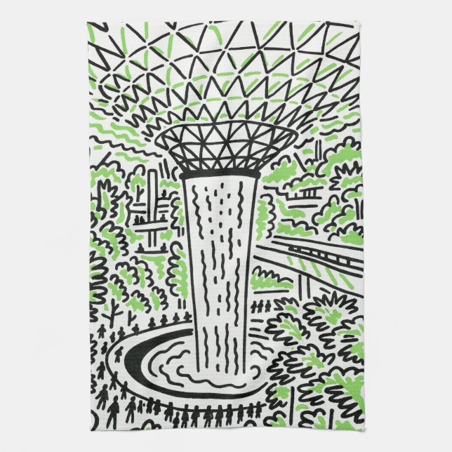 Linge De Cuisine Singapore Souvenir Kitchen Towel (Vertical)