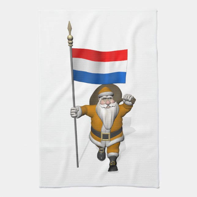 Linge De Cuisine Sinterklaas Avec Drapeau Du Pays-Bas (Vertical)