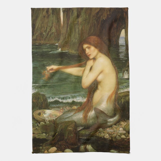 Linge De Cuisine Sirène par John William Waterhouse (Vertical)