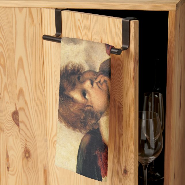 Linge De Cuisine Sistine Madonna Angels par Raphael Sanzio (Pliage en tiers)