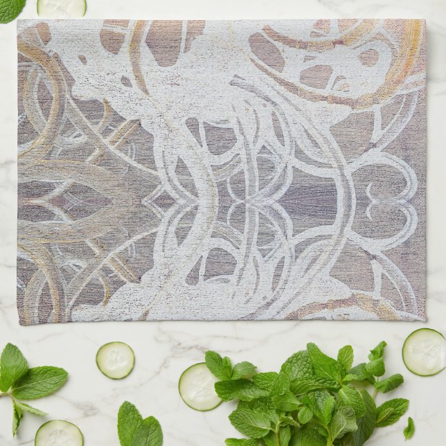 Linge De Cuisine Skribbles : Café + Rêves (Plié)