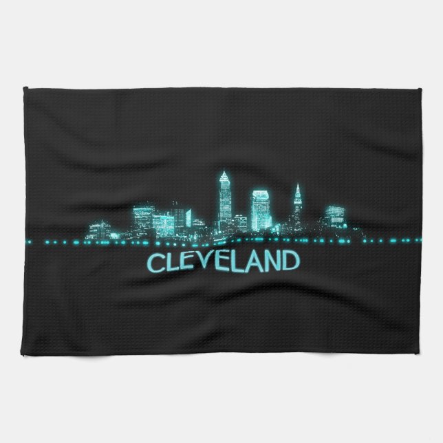 Linge De Cuisine Skyline Cleveland (Horizontal)