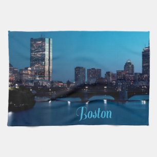 Linge De Cuisine Skyline de Boston Massachusetts City