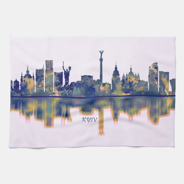 Linge De Cuisine Skyline de Kiev (Horizontal)