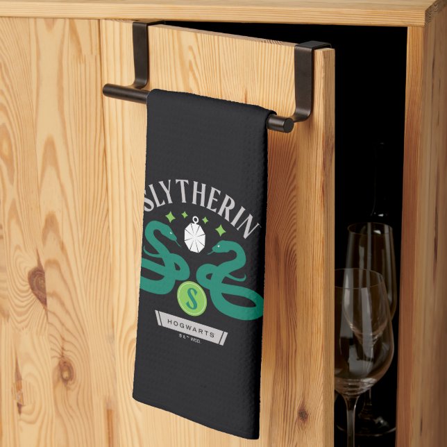 Linge De Cuisine SLYTHERIN™ House Double Snake Locket Graphique (Pliage en tiers)