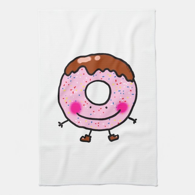 Linge De Cuisine Smiling Sprinkle Donut Character Art (Vertical)