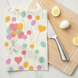 Linge De Cuisine Snoopy Bunches of Balloons Motif