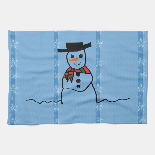 Linge De Cuisine Snowman (Horizontal)