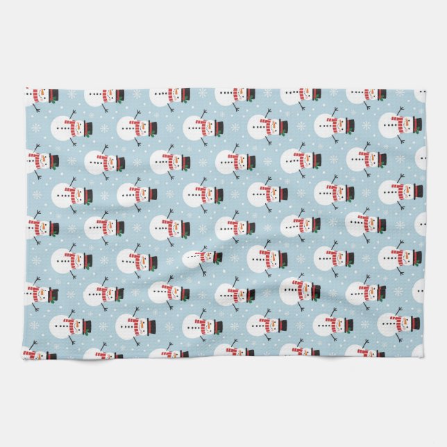 Linge De Cuisine Snowman pattern (Horizontal)