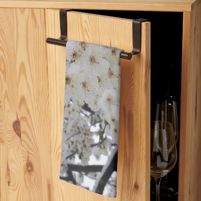 Linge De Cuisine Snowy Blossom Kitchen Towel (Pliage en tiers)