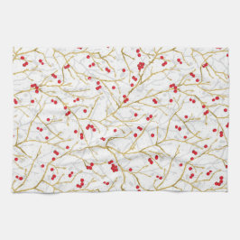 Linge De Cuisine Snowy Winterberries Christmas Coordination