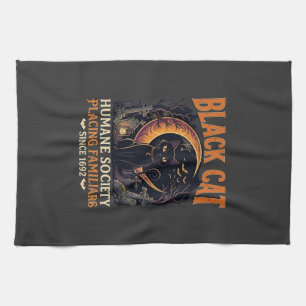 Linge De Cuisine Société humanitaire du chat noir Halloween Croissa