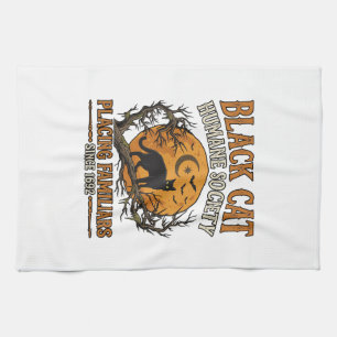 Linge De Cuisine Société humanitaire du chat noir Halloween pleine
