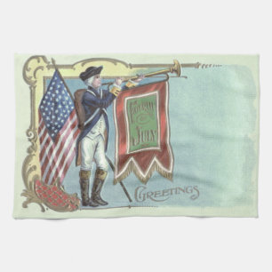 Linge De Cuisine Soldat de guerre révolutionnaire American Flag Hor