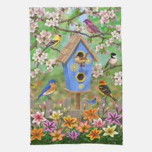 Linge De Cuisine Songbirds Lily Garden Birdhouse