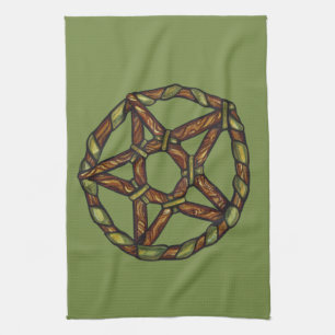 Linge De Cuisine Sorcière verte Pagan Pentacle Nature Wicca