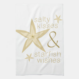 Linge De Cuisine Souhaits salés d'étoiles de mer de baisers
