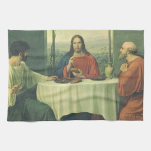 Linge De Cuisine Souper vintage à Emmaüs avec Jésus-Christ