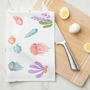 Linge De Cuisine Sous le Motif marin