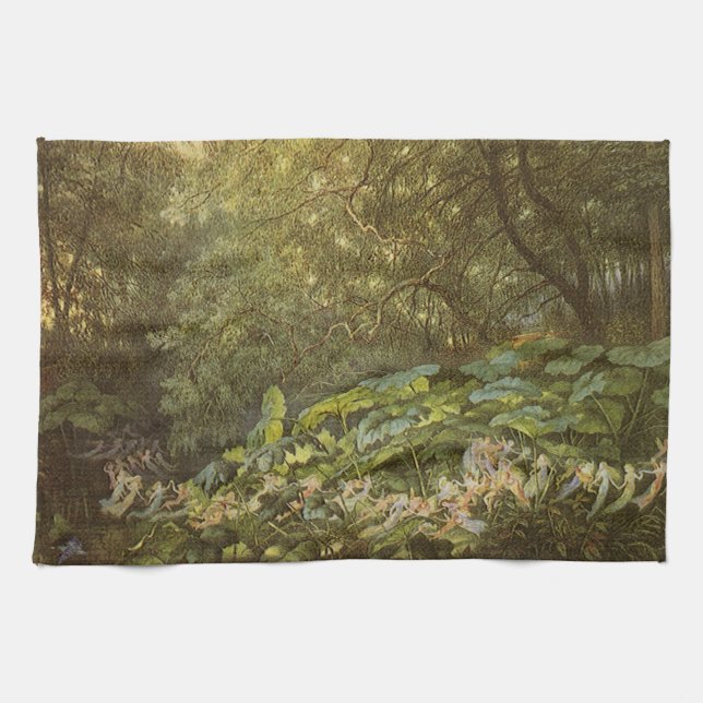 Linge De Cuisine Sous les Feuilles de Dock par Richard Doyle, Fairy (Horizontal)