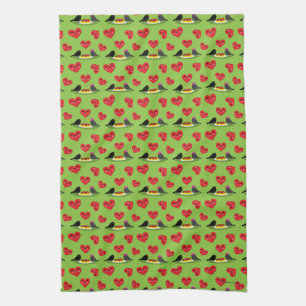 Linge De Cuisine Spaghetti Boules de viande Romantique Date Motif