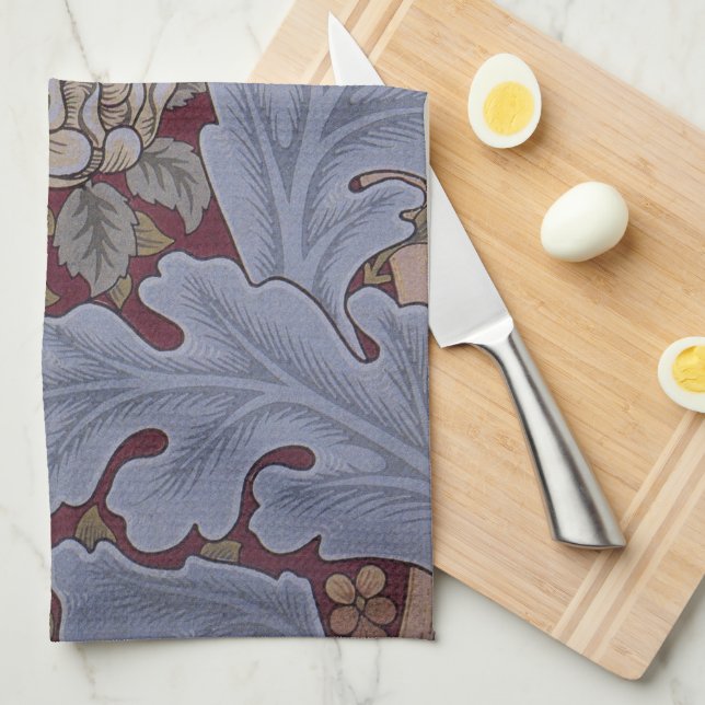 Linge De Cuisine St. James Acanthus Leaf Motif par William Morris (Quart Plié)