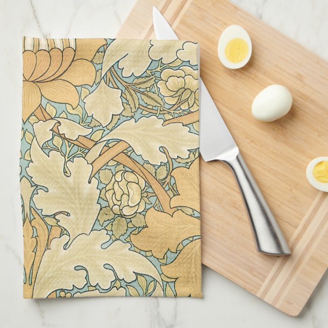Linge De Cuisine St. James par William Morris, Acanthus Feuille (Quart Plié)