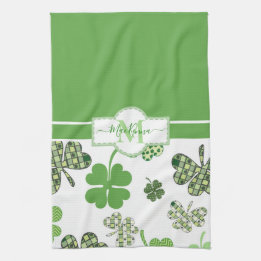 Linge De Cuisine St patrick de trèfle vert irlandais personnalisé