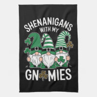 St Patricks Day Lucky Shamrock Léopard Gnomes