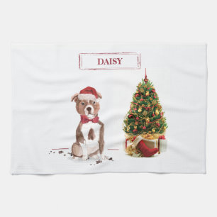Linge De Cuisine Staffordshire Bull Terrier Funny Chien de Noël