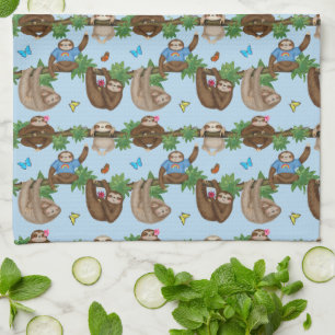 Linge De Cuisine Stanley Sloth & amis Blue tea townke