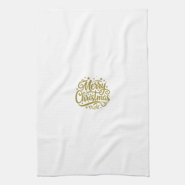 Linge De Cuisine Starry Merry Christmas Greeting (Vertical)
