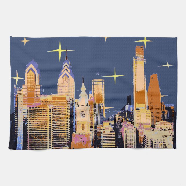 Linge De Cuisine Starry Night Philadelphia (Horizontal)