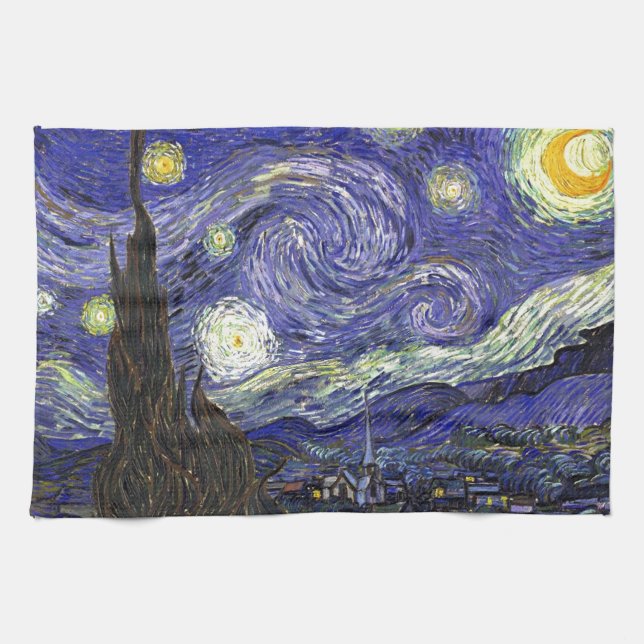 Linge De Cuisine Starry Night, Vincent Van Gogh. (Horizontal)