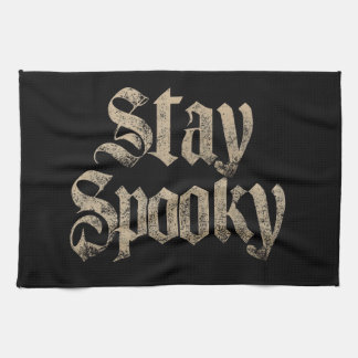 Linge De Cuisine "Stay Spooky" Vintage Gothic Typography