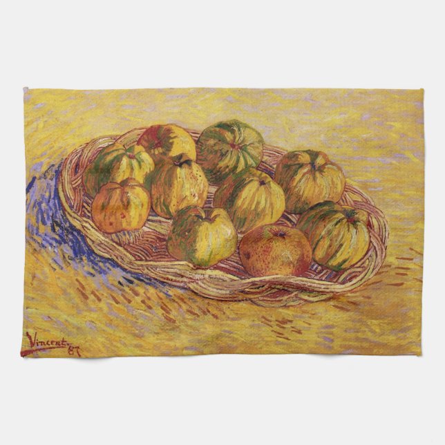 Linge De Cuisine Still Life, Panier de pommes de Vincent van Gogh (Horizontal)