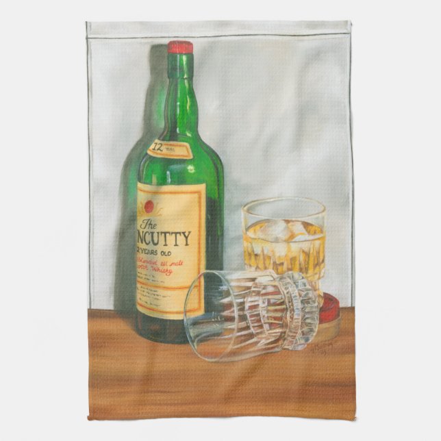 Linge De Cuisine Still Life with Scotch par Jennifer Goldberger (Vertical)