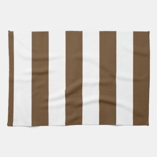 Linge De Cuisine Stripes - Brown blanc et foncé