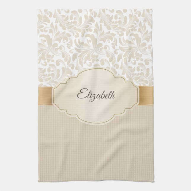 Linge De Cuisine Style Vintage Damask (Vertical)