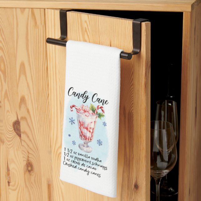 Linge De Cuisine Sucre de canne Cocktail Recette Noël Fête (Pliage en tiers)